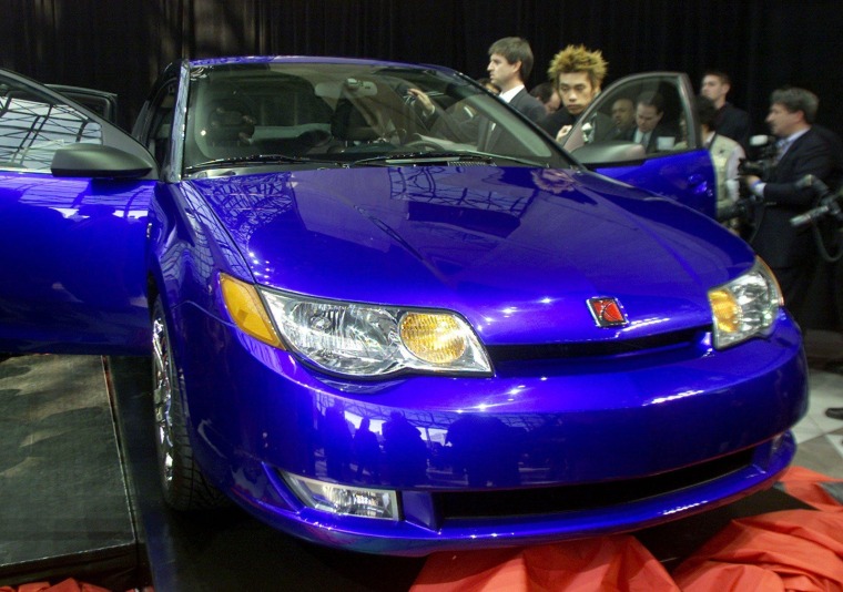 The 2003 Saturn ION, seen here at a media preview, is part of a General Motors recall over a defective ignition switch.