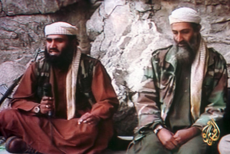 Image: Sulaiman Abu Gaith and Osama Bin Laden in 2001