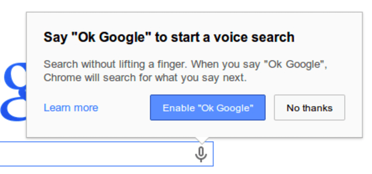 جستجوي فعال شده صوتي اكنون در Google Chrome ساخته شده است