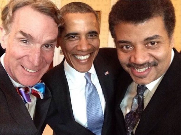 Image: Bill Nye, Barack Obama, Neil Tyson