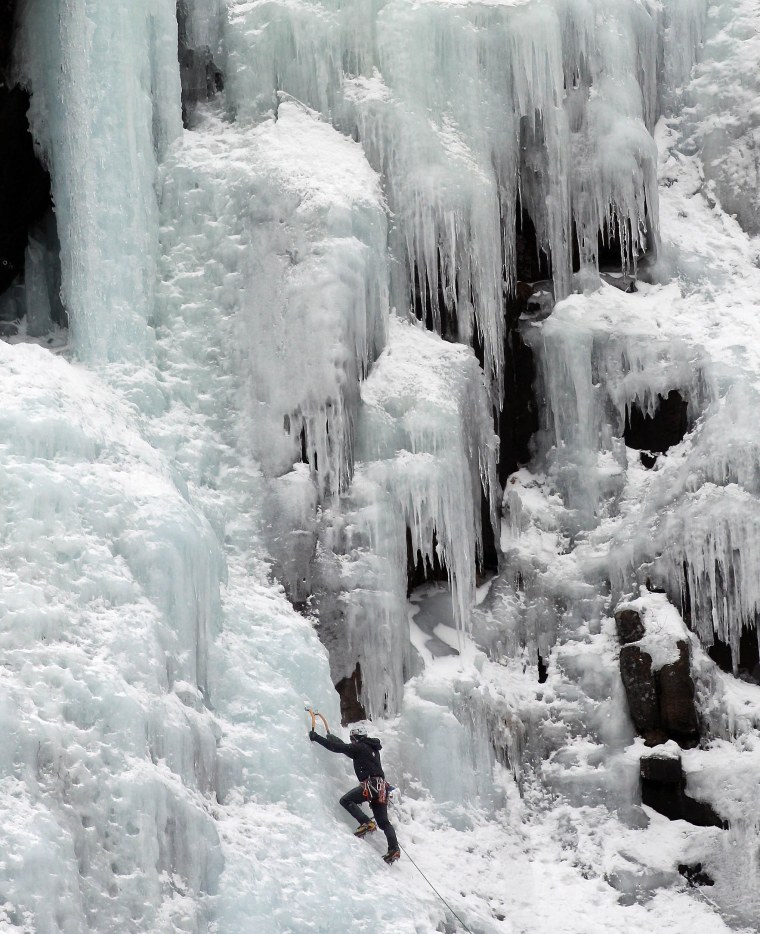 Ice Climbers Enjoy More Cold Weather