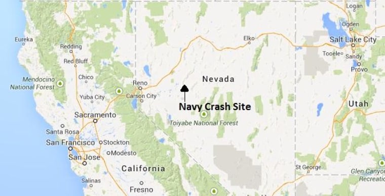 IMAGE:Map of approximate location of Navy jet crash
