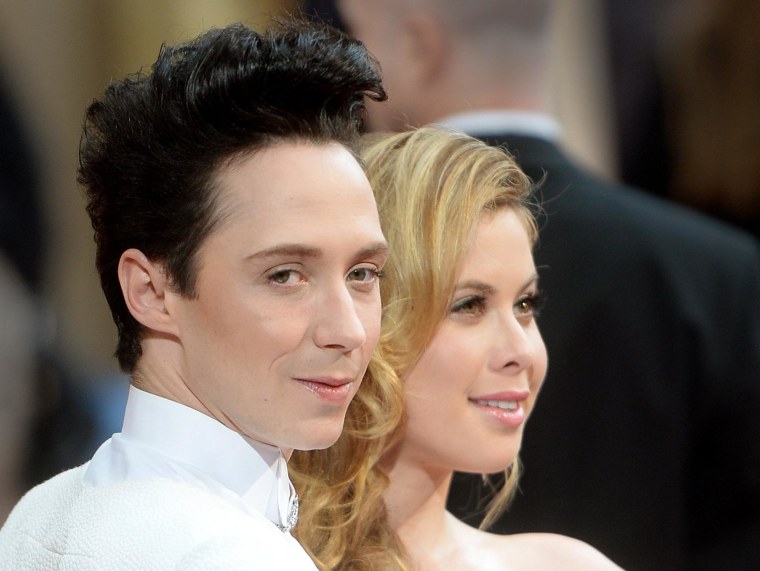 Image: Johnny Weir, left, and Tara Lipinski