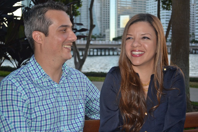 Dr. Luis Arias, originally from Venezuela and Dr. Margarita Perez, originally from the Dominican Republic, are engaged to be married, and are making Miami their home.  Only a little over half of Miami's Latino residents are now Cuban American.     