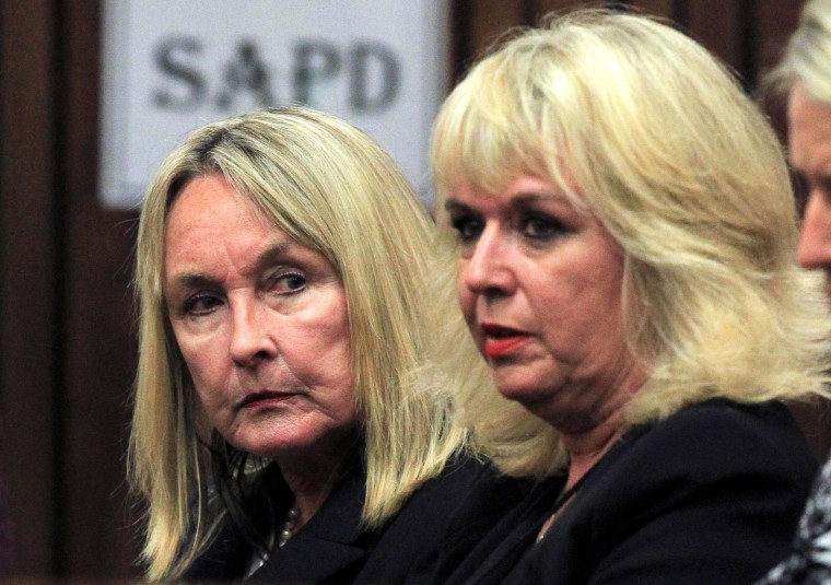 Image: June Steenkamp sits in court ahead of the trial of Olympic and Paralympic track star Pistorius in Pretoria
