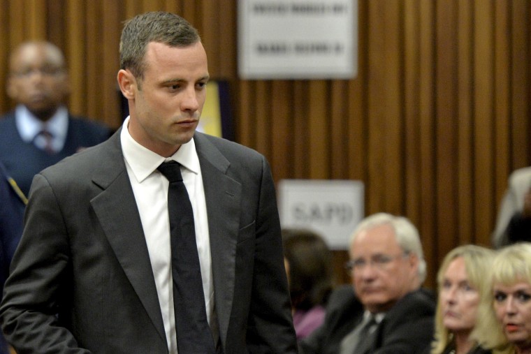 Image: Oscar Pistorius Is Tried For The Murder Of His Girlfriend Reeva Steenkamp