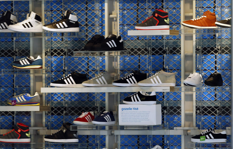Image: Shoes from Adidas are displayed in a store in Munich