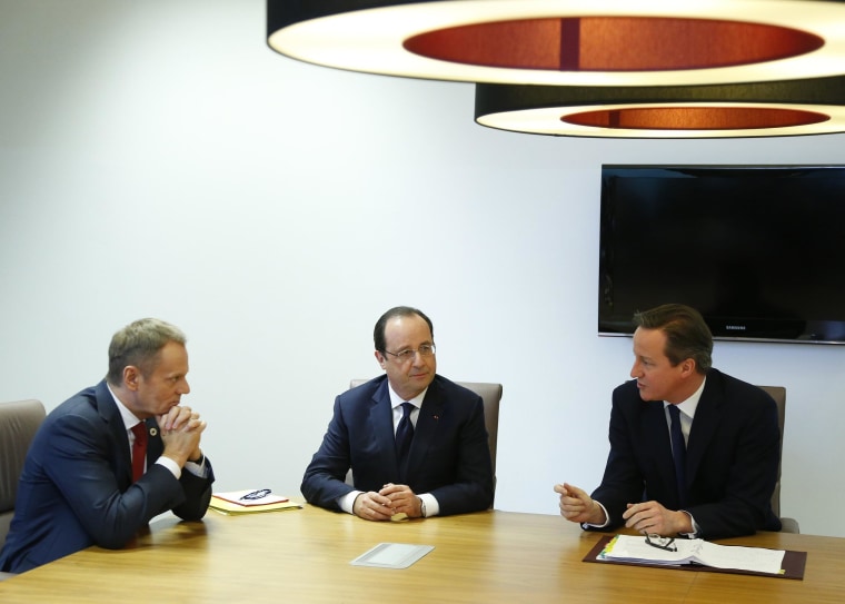 Image: Donald Tusk, Francois Hollande, David Cameron