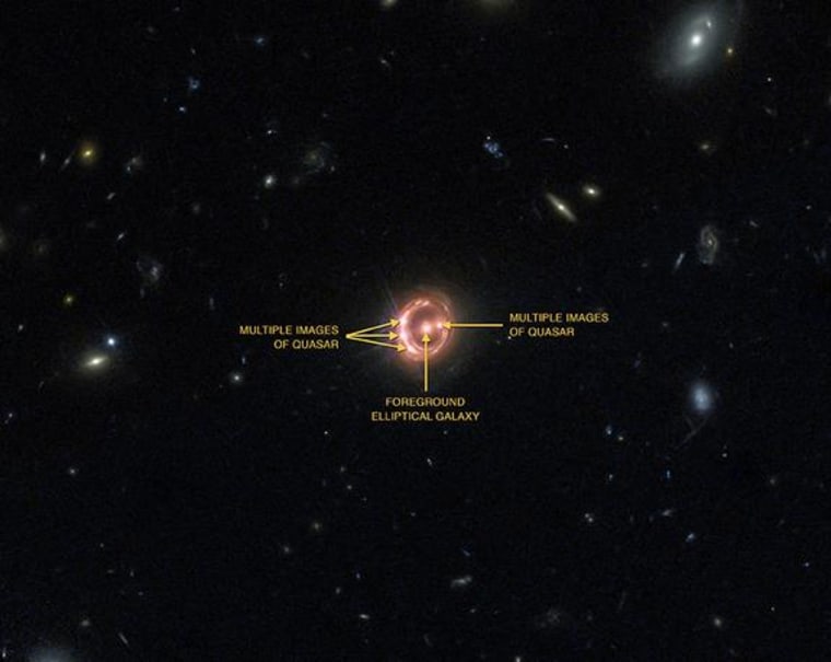 A quasar located about 6 billion light years from Earth.