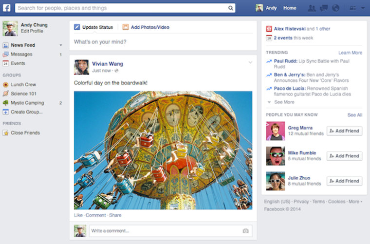 Facebook Redesign