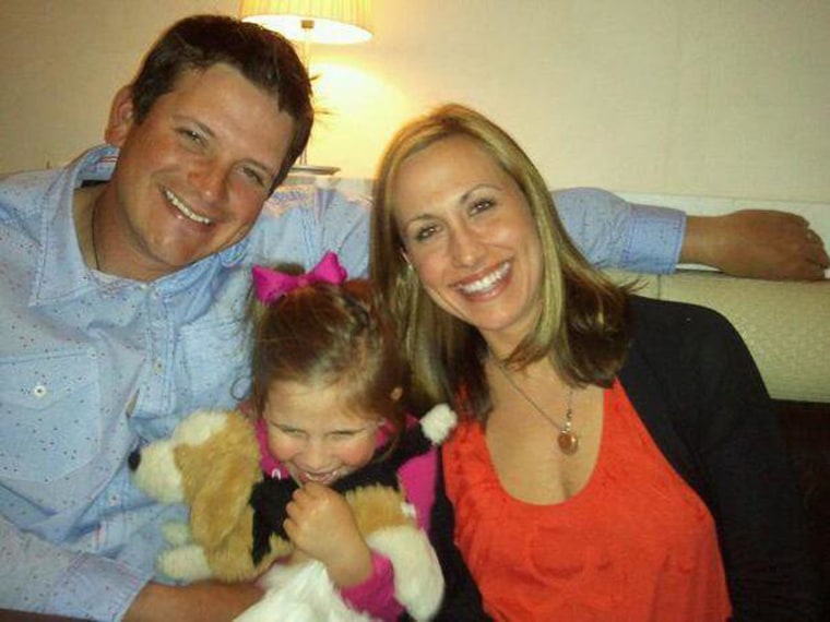 Andrea Villenga with her husband Mike and their daughter Lydia