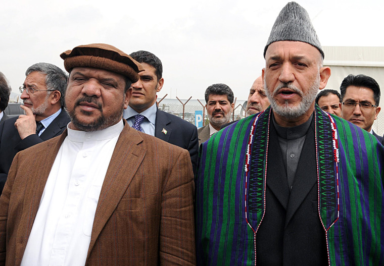 Image: Mohammad Qasim Fahim and Hamid Karzai in 2009