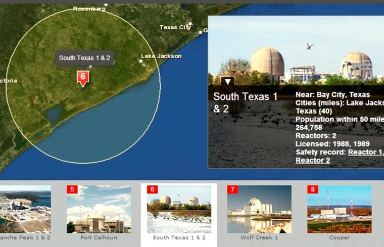 See details of the 62 U.S. nuclear power plants, along with their age and safety records.