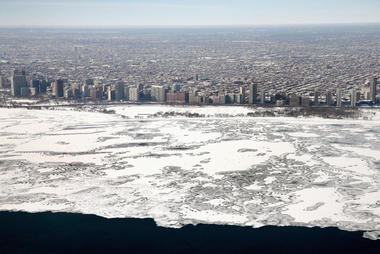 Image: As Brutally Cold Winter Drags On, 80 Percent Of Lake Michigan Frozen