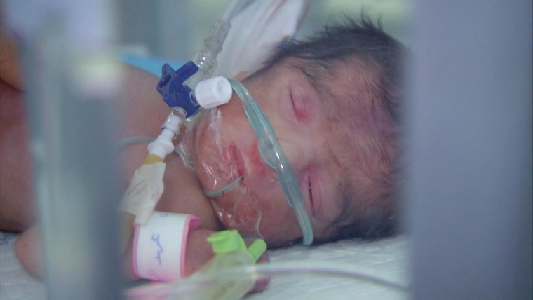 Syrian baby born in Lebanese hospital