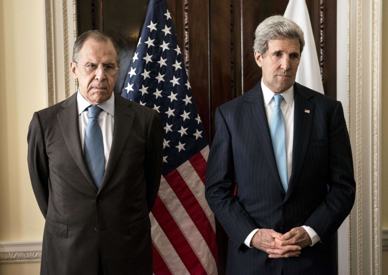 Image: Russian Foreign Minister Sergey Lavrov and US Secretary of State John Kerry