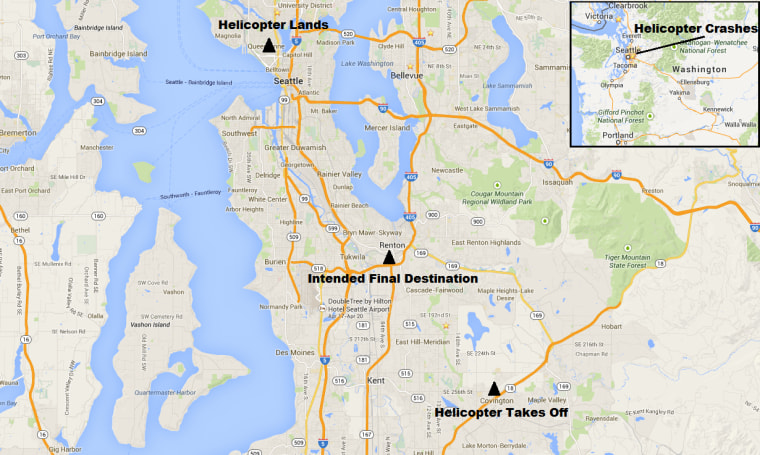 IMAGE: Map of Seattle helicopter crash