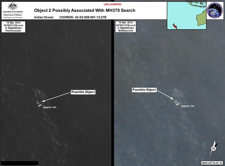 Image: Object 2 that is possibly associated with the missing flight MH370 search