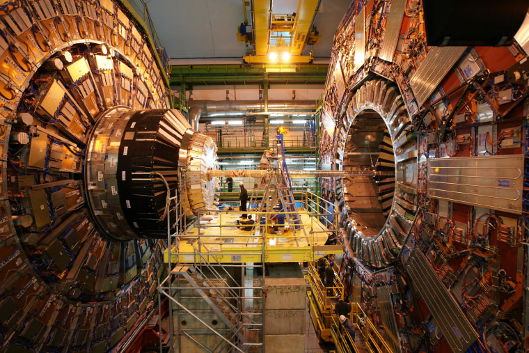 The Compact Muon Solenoid (CMS) experiment is one of two large general-purpose particle physics detectors built on the proton-proton Large Hadron Collider (LHC) at CERN in Switzerland and France. Approximately 3,600 people, representing 183 scientific institutes and 38 countries, form the CMS collaboration who built and now operate the detector. It is located in an underground cavern at Cessy in France, just across the border from Geneva.