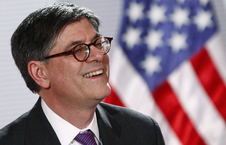 Image: U.S. Treasury Secretary Jack Lew smiles during a news conference in Mexico City