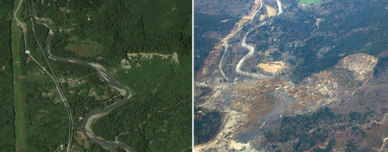 Image: Before and After Oso mudslide