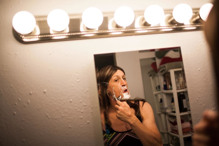 Image: Karen Scot prepares for her first day teaching as a woman