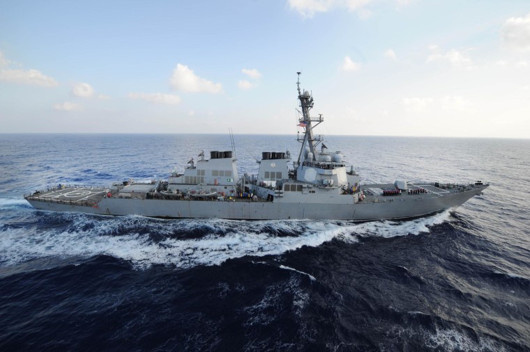 The guided-missile destroyer USS Mahan