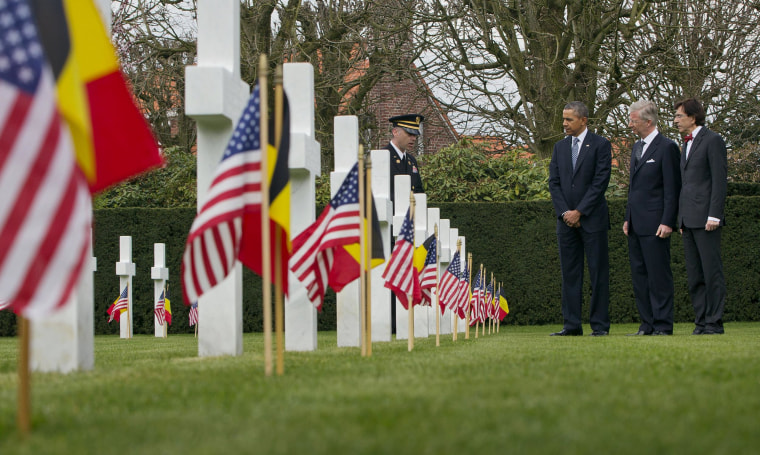 Image: Barack Obama, King Phillipe, Elio Di Rupo