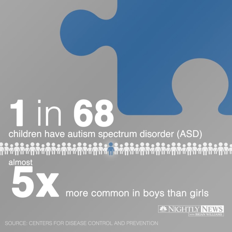 The e latest look at autism in the U.S. shows a startling 30 percent jump among 8-year-olds diagnosed with the disorder in a two-year period, to one in every 68 children.