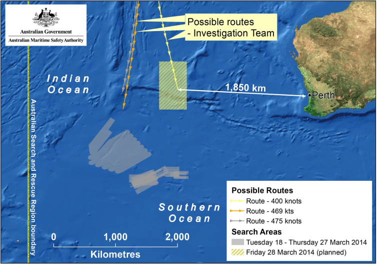 Image: Search Area For MH370 Shifts Closer To Australian Coast