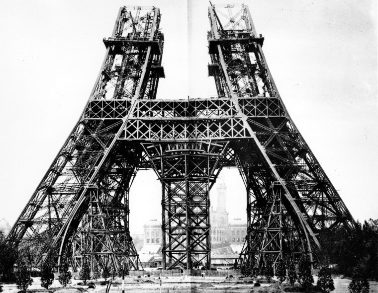 The Eiffel Tower under construction, 1887.