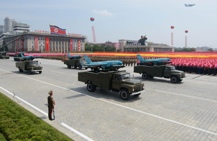 Image: Possible drone aircraft during military parade in Pyongyang in 2013