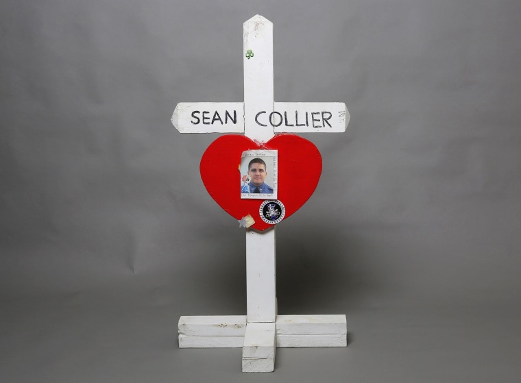 Image: A cross for M.I.T. police officer Collier