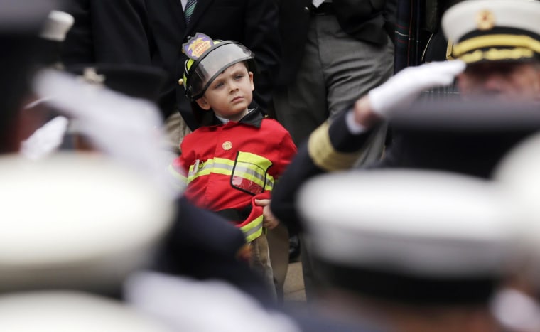 Firefighters Line Boston Streets to Honor Fallen Hero