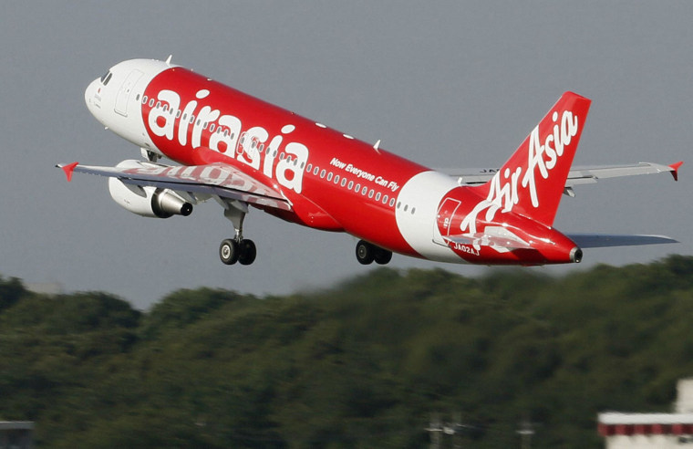 An AirAsia flight takes off from Narita airport near Tokyo in 2012.