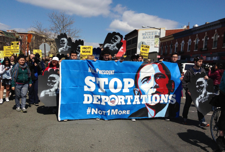 A march to the White House demanding President Barack Obama stop deportations gets underway Saturday.