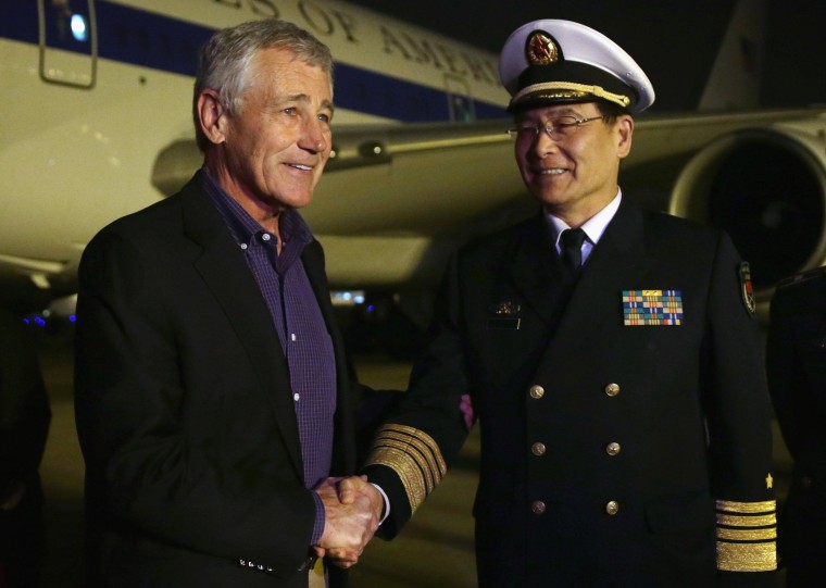 Image: U.S. Defense Secretary Chuck Hagel Visits China