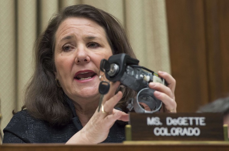 GM is beginning repairs of faulty ignitions from recalled cars, like the unit held by Congresswoman Diana DeGette, (D-CO), during Congressional hearings last week.