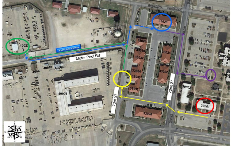 IMAGE: Map of Fort Hood shooting reconstruction