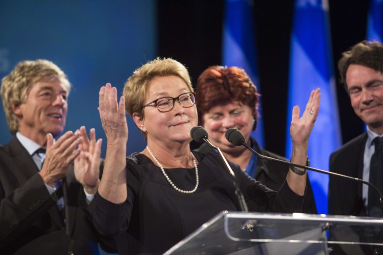 Image: Quebec Premier Pauline Marois announces her retirement after losing her seat