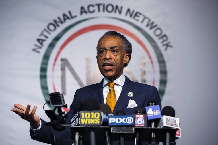 Image: Reverend Al Sharpton speaks during a news conference in New York