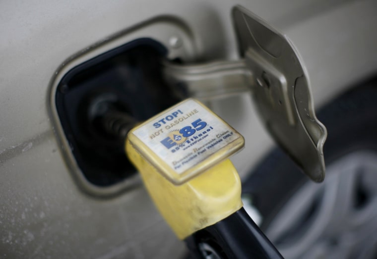 Image: Ethanol biodiesel fuel being pumped into a vehicle