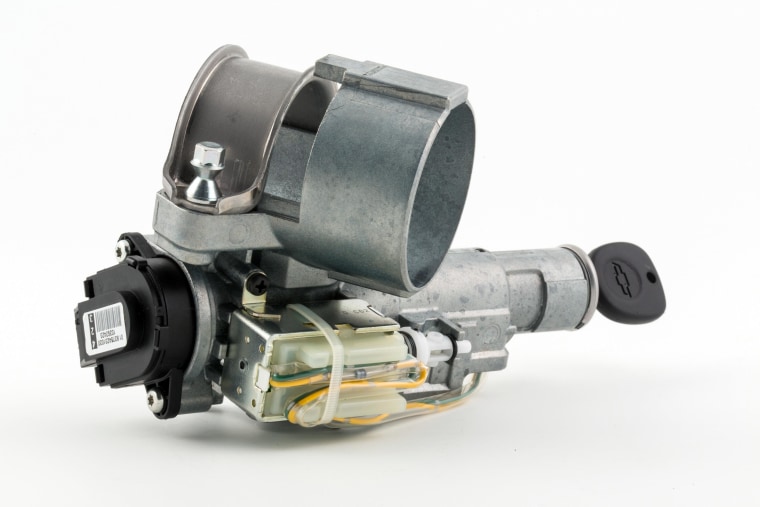 This GM image shows an ignition and switch assembly that includes an ignition cylinder and switch. The ignition cylinder was added to the existing recall Thursday, April 10, 2014.