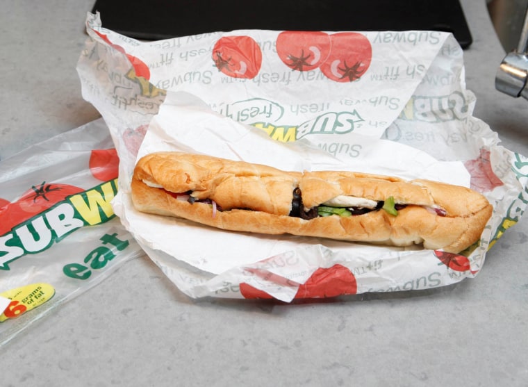 A Subway sandwich