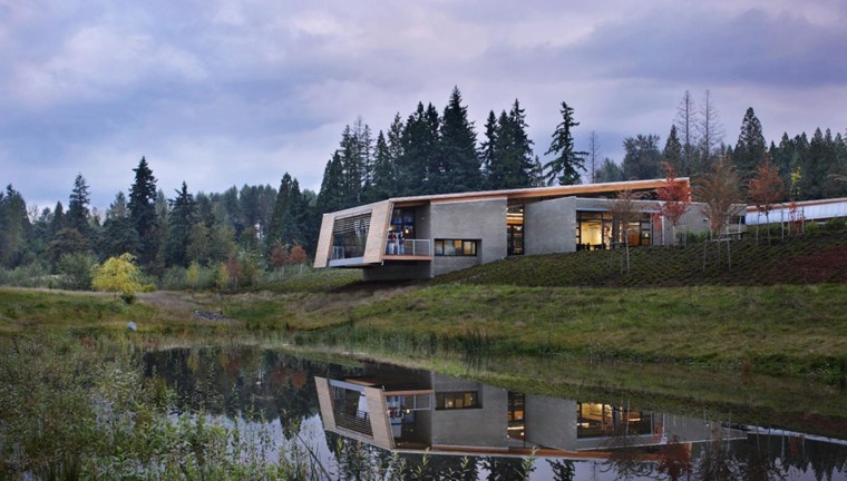 The Brightwater Education and Community Center at the Brightwater Clean-Water Treatment Facility in Washington state