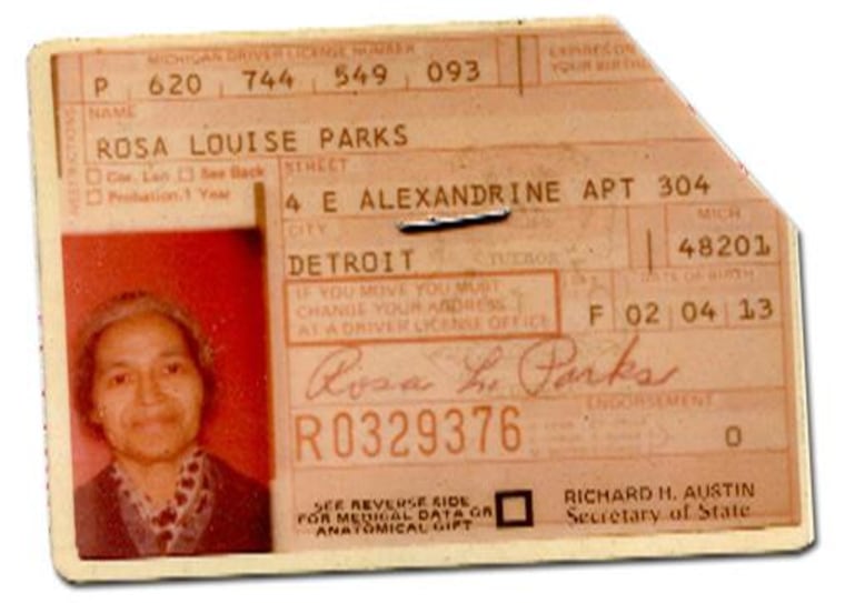 Rosa Parks’ driver’s license is part of the items included in her collection, which is up for auction.