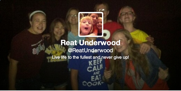 Reat Underwood's Twitter profile