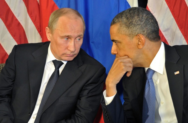 Image: Vladimir Putin and Barack Obama in June 2012