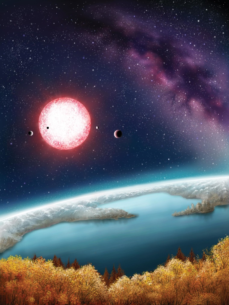 Artwork: View of Kepler-186f