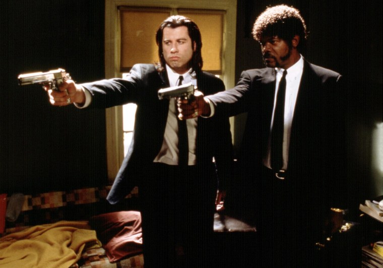 Image: John Travolta, as Vincent, and Samuel L. Jackson, as Jules in Quentin Tarantino's 1994 film 'Pulp Fiction'.